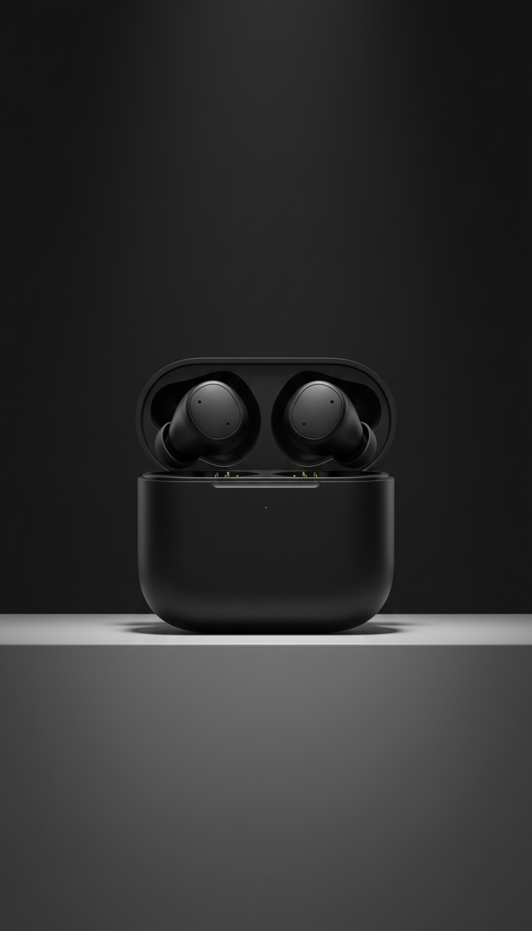 Matte Black True Wireless Earbuds